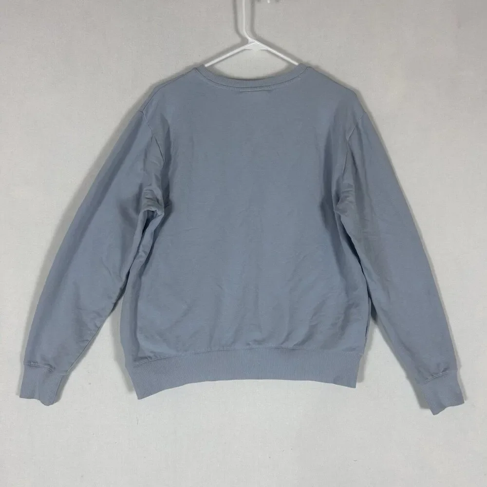 FILA Mens Classic Sweatshirt Size Large Blue Long Sleeve Pullover Pockets Casual